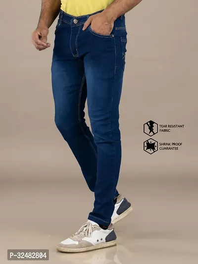 Elegant Denim Solid Jeans For Men And Boys-thumb4