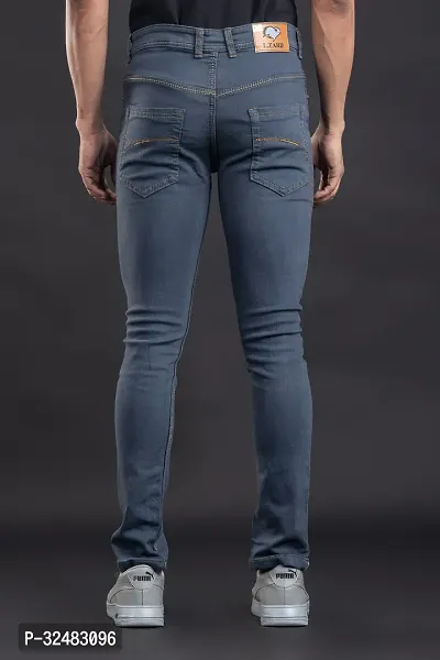 Elegant Denim Solid Jeans For Men And Boys-thumb2