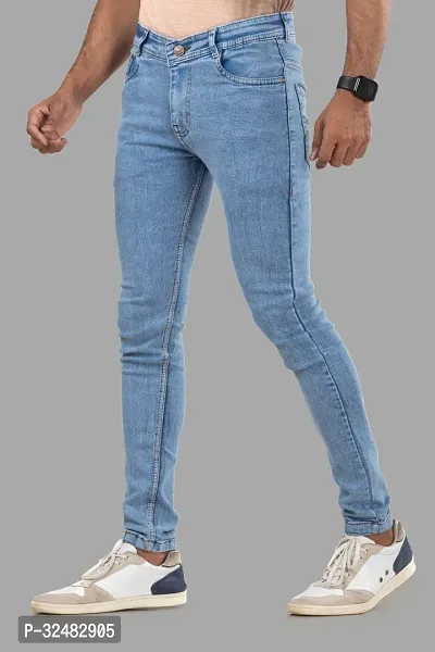 Elegant Denim Solid Jeans For Men And Boys-thumb4