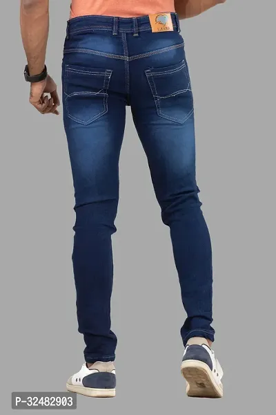 Elegant Denim Solid Jeans For Men And Boys-thumb2