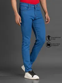 Elegant Denim Solid Jeans For Men And Boys-thumb2