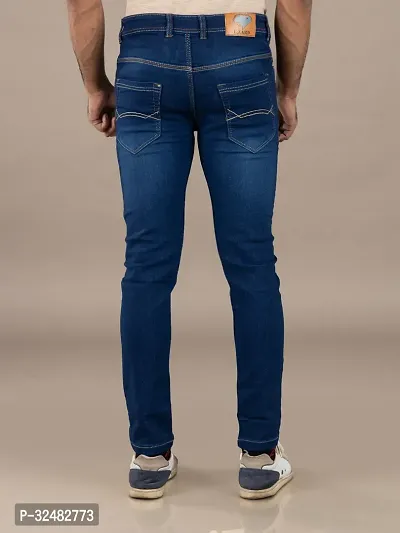 Elegant Denim Solid Jeans For Men And Boys-thumb2