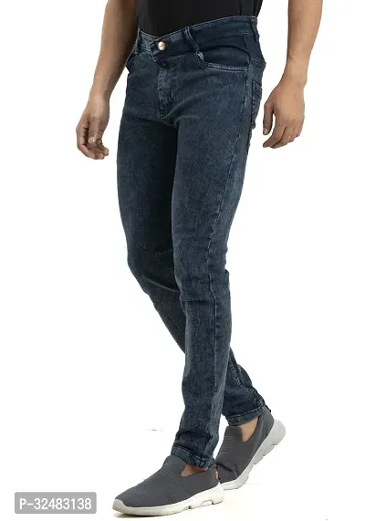 Elegant Denim Solid Jeans For Men And Boys-thumb5