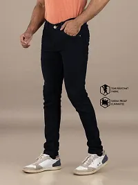 Elegant Denim Solid Jeans For Men And Boys-thumb3