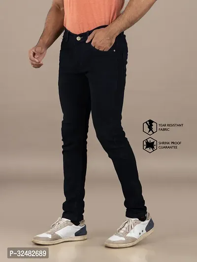 Elegant Denim Solid Jeans For Men And Boys-thumb4