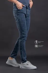 Elegant Denim Solid Jeans For Men And Boys-thumb2