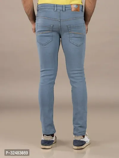 Elegant Denim Solid Jeans For Men And Boys-thumb2