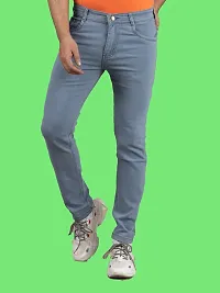 Comfortable Grey Denim Mid-Rise Jeans For Men-thumb3