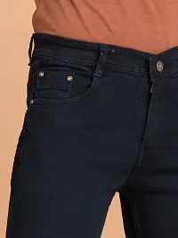 Comfortable Black Denim Mid-Rise Jeans For Men-thumb3