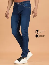 Elegant Denim Solid Jeans For Men And Boys-thumb3