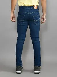 Stylish Denim Solid Mid-Rise Jeans For Men-thumb2