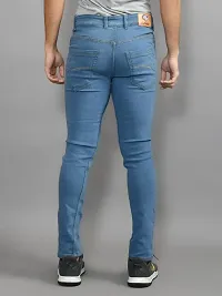 Stylish Denim Solid Mid-Rise Jeans For Men-thumb1