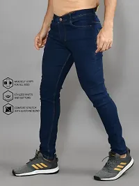 Stylish Denim Solid Mid-Rise Jeans For Men-thumb1