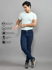 Stylish Denim Solid Mid-Rise Jeans For Men-thumb2