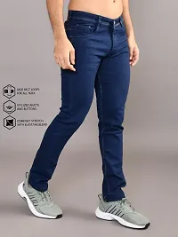 Stylish Denim Solid Mid-Rise Jeans For Men-thumb3