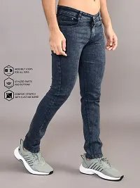 Stylish Denim Solid Mid-Rise Jeans For Men-thumb3