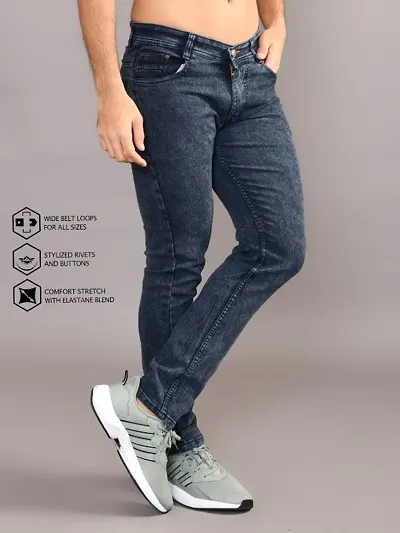 Stylish Denim Mid-Rise Jeans 