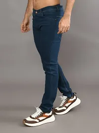 Stylish Denim Solid Mid-Rise Jeans For Men-thumb2