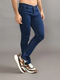 Stylish Denim Solid Mid-Rise Jeans For Men-thumb2