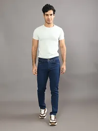 Stylish Denim Solid Mid-Rise Jeans For Men-thumb3