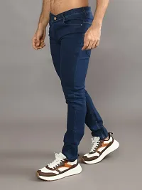 Stylish Denim Solid Mid-Rise Jeans For Men-thumb1