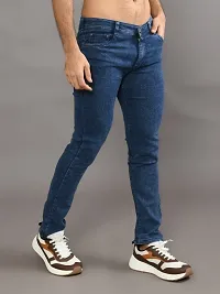 Stylish Denim Solid Mid-Rise Jeans For Men-thumb2