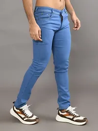 Stylish Denim Solid Mid-Rise Jeans For Men-thumb2