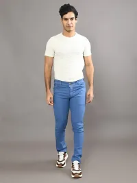 Stylish Denim Solid Mid-Rise Jeans For Men-thumb3