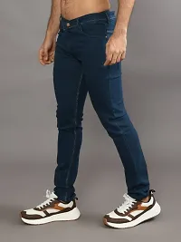 Stylish Denim Solid Mid-Rise Jeans For Men-thumb1