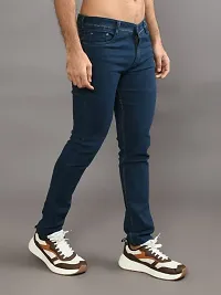 Stylish Denim Solid Mid-Rise Jeans For Men-thumb2