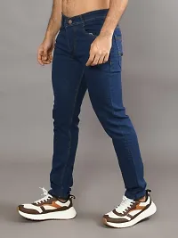 Stylish Denim Solid Mid-Rise Jeans For Men-thumb1