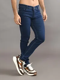 Stylish Denim Solid Mid-Rise Jeans For Men-thumb3