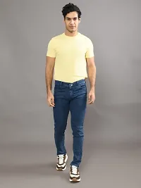 Stylish Denim Solid Mid-Rise Jeans For Men-thumb2