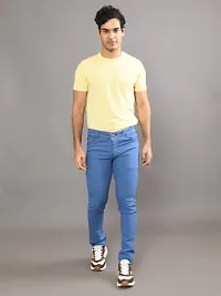 Stylish Denim Solid Mid-Rise Jeans For Men-thumb2