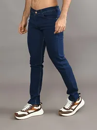 Stylish Denim Solid Mid-Rise Jeans For Men-thumb1