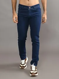 Stylish Denim Solid Mid-Rise Jeans For Men-thumb2