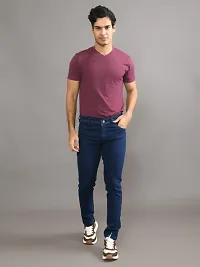 Stylish Denim Solid Mid-Rise Jeans For Men-thumb3