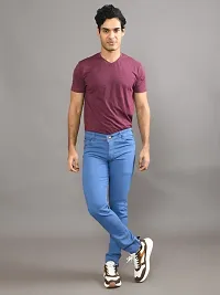 Stylish Denim Solid Mid-Rise Jeans For Men-thumb3