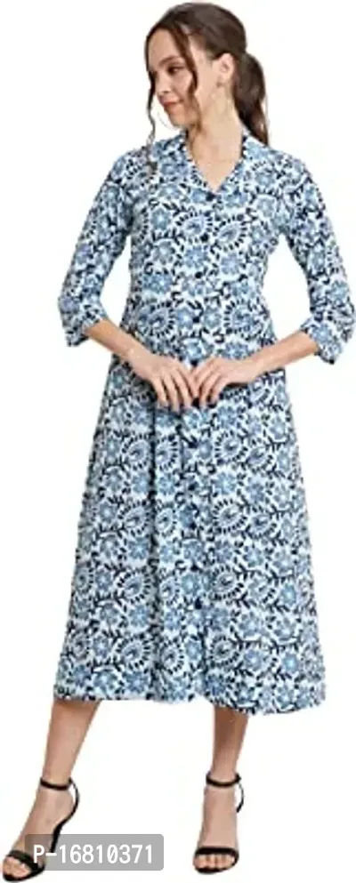 Stylish  Cotton  A-Line Dress For Women-thumb0