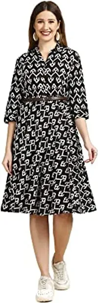 Stylish  Cotton  A-Line Dress For Women-thumb0