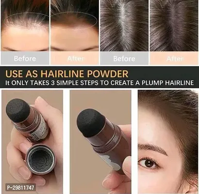 Bluefusion Natural Shade Hairline Powder, Hair Shading Sponge Pen, Hairline Shadow Powder Stick, Quick Root Touch-Up, , Brown