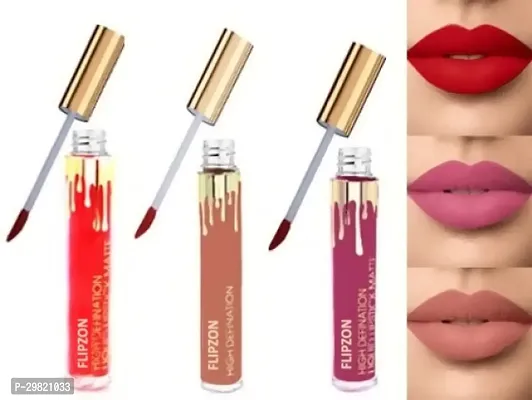 Beautiful Long Lasting Liquid Lipstick Combo Of 3