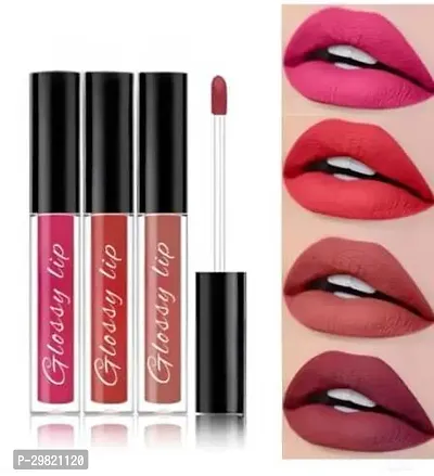 Beautiful Long Lasting Liquid Lipstick Combo Of 3-thumb0