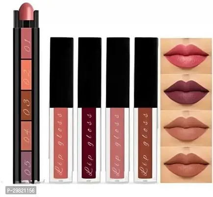 Beautiful Long Lasting Liquid Lipstick Combo Of 5