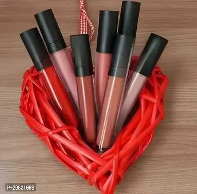 Beautiful Long Lasting Liquid Lipstick Combo Of 8