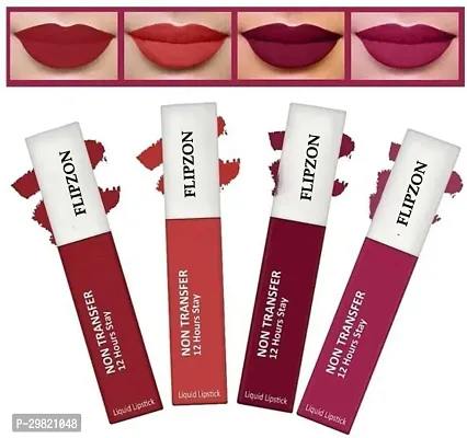 Beautiful Long Lasting Liquid Lipstick Combo Of 4-thumb0