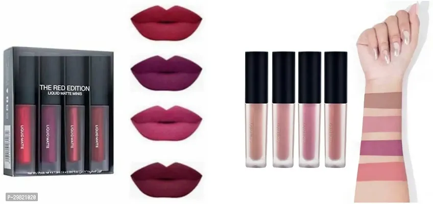 Beautiful Long Lasting Liquid Lipstick Combo Of 8