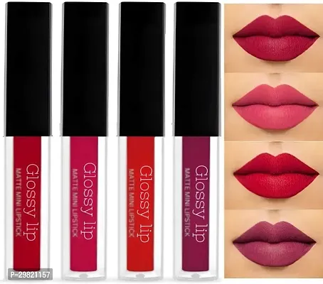 Beautiful Long Lasting Liquid Lipstick Combo Of 4-thumb0