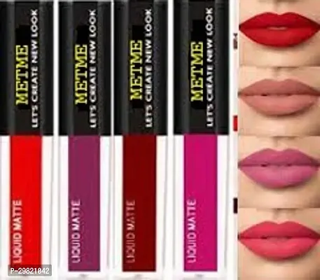 Beautiful Long Lasting Liquid Lipstick Combo Of 4