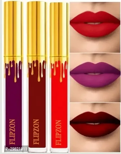 Beautiful Long Lasting Liquid Lipstick Combo Of 3